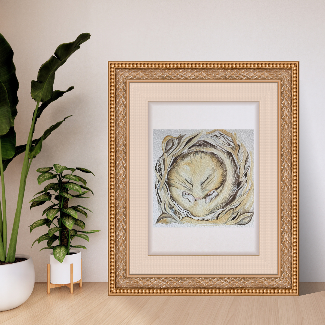 Sleeping Dormouse Original Painting